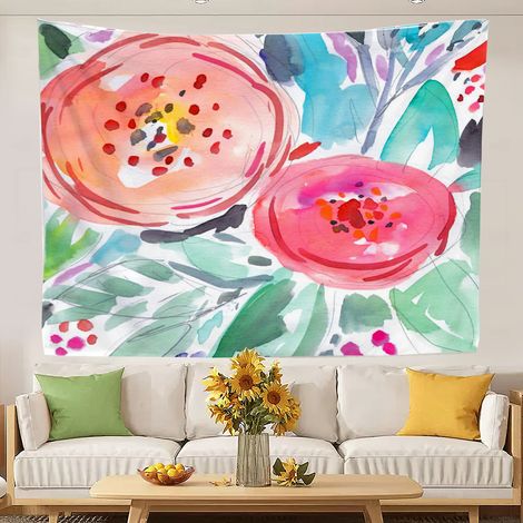 Tapisserie murale unique pour chambre d'adolescente, nappes pour chambre et salon 150x130cm (1/5)