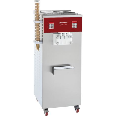 Machine à glace italienne 2 parfums + panaché - Diamond