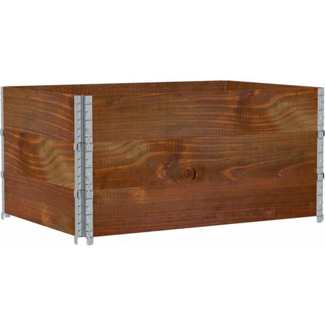 Colliers de palette 3 pcs marron 120x80 cm bois de pin solide