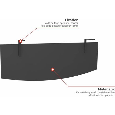 Voile de fond en mélamine pour bureau individuel Ochroleucea