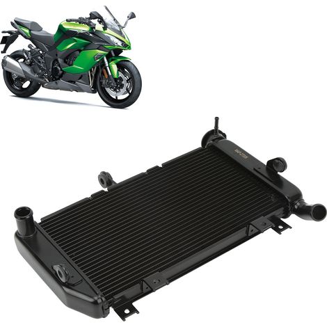 Kühler-/Kühlmittelbehälter-Einheit kompatibel mit Kawasaki Ninja 400 2018-2021 (Schwarz) (1/5)