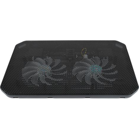 Support PC portable M10B, refroidisseur ajustable 7 hauteurs, ventilateur haute vitesse silencieux, support avec LED pour ordinateur portable (1/5)