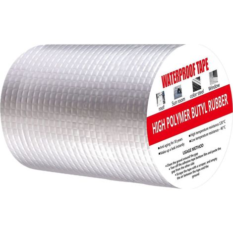 Irovami Ruban butyle imperméable – Étanchéité polyvalent, sans COV, réparation fuites, aluminium – Idéal pour toits, fenêtres, bateaux, camping-car (1/5)