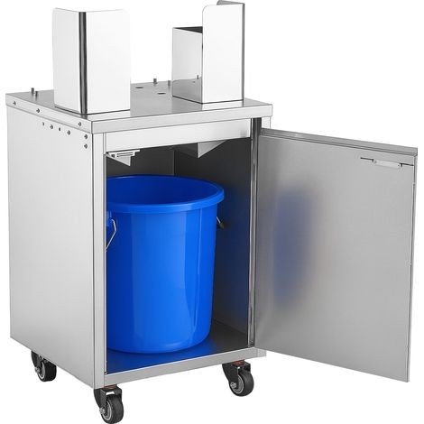 VEVOR Mobiler Unterschrank für Halbautomatische Orangenentsafter, Verdickter Edelstahl, 4 Lenkrollen, Kompatibel mit den Halbautomatischen Zitruspressen VEVOR NS2000E-2, NS2000E-2T & NS2000E-3 (1/5)