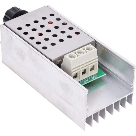 Contrôleur de Vitesse du Moteur, 10000W 220V SCR Contrôle de Vitesse du Moteur Régulateur de Chaleur Tension Température Thermostat Gradateur, Contrôleur de Vitesse(Domestic) (1/5)