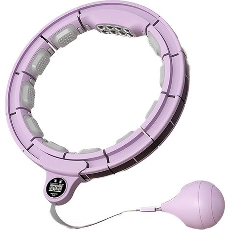Cerceau de hula lesté intelligent avec massage magnétique et compteur, cerceau de fitness anti-chute, ceinture amincissante ajustable pour la perte de poids, convient aux tours de taille de 70 à 100 c (1/5)