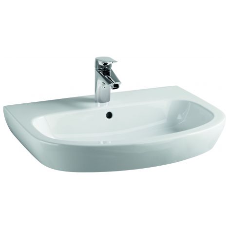 Lavabo design 65x48cm. 1 trou robinetterie. avec débordement (1/2)