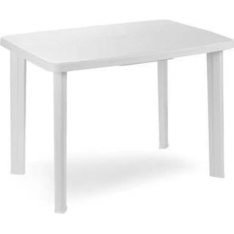 TRADE SHOP - Tavolo Da Giardino Rettangolare Bianco Arredo Esterno Resistente 101x68xh72cm 012138 - (1/5)