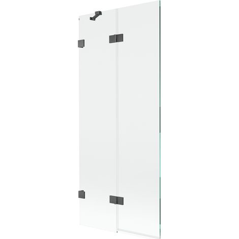 Mexen Lunar paroi de douche 2 volets gauche 80 x 150 cm, transparent, gris gun brossé - 897-080-100-66-00-L (1/5)