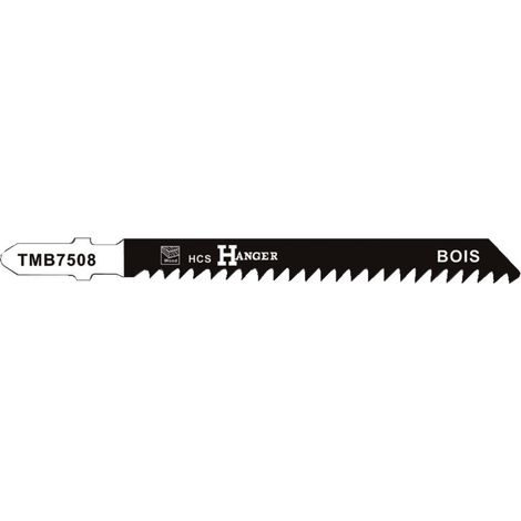 Pack de 5 lames de scie sauteuse TMB7508 pour le bois 75mm - HANGER - 150220