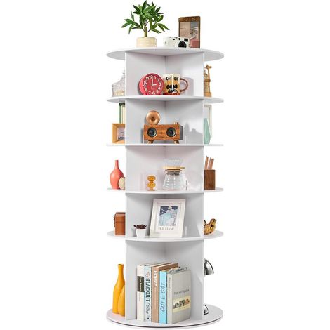 Pour les petits espaces, accès facile avec étagère à chaussures rotative, 20 paires, 5 niveaux (1/5)