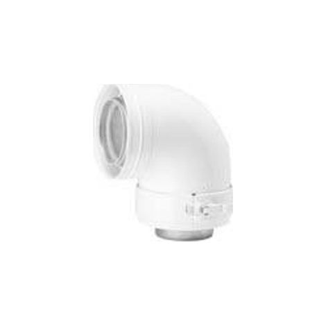 Burgerhout coude concentrique en alu fixe 90° 80/125mm (1/4)