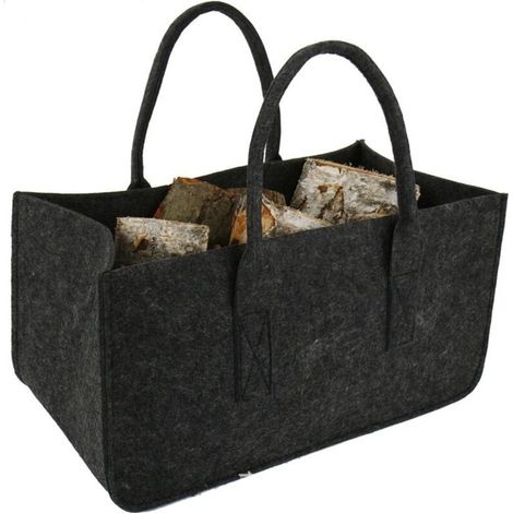 Brennholzkorb, Filz-Brennholz, Holztasche für Outdoor-Camping H