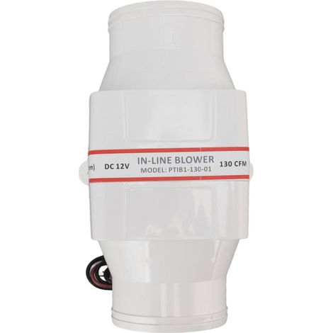 Soplador eléctrico en línea de 12 V para casco de ABS, barco marino, soplador de aire de sentina en línea, ventilador de ventilación para motor de cabina marina de 3 pulgadas (1/4)