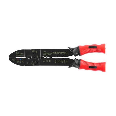 Zange Strend Pro CT8008, 225 mm, Elektrikerzange, Abisolierzange, Crimpzange, für Kabel, 0,75-6.0 mm