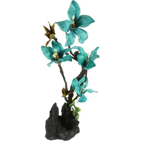Décoration de Sushis Fleur Plastique Bleue pour Assiettes et Plats (1/5)