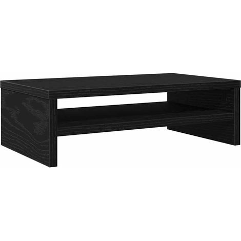 Soporte para monitor de roble negro, 42x24x13 cm, madera de ingeniería vidaXL