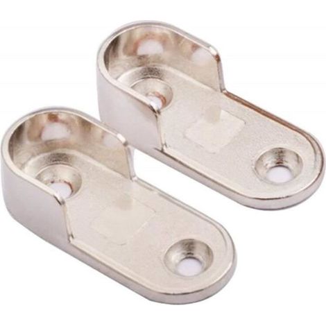 Support de tringle à linge en métal pour armoire, tringle à linge (2 pièces, diamètre 19 mm) (1/4)