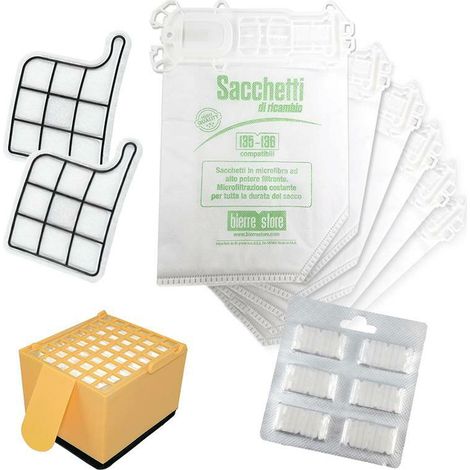 Kit sacchetti e filtri per vorwerk kobold folletto vk 135 136 compatibile (1/3)