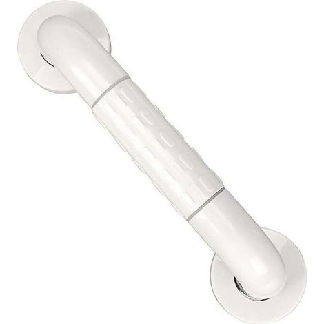 Barre d'appui inox salle de bain avec porte-serviettes - 600mm, sécurité senior, accessoire mural robuste, design moderne (1/5)