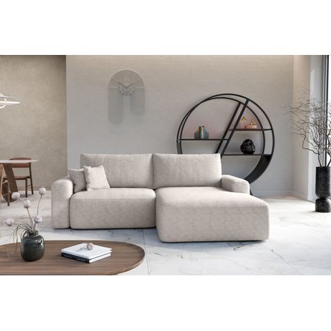 Canapé d'Angle droit avec fonction de couchage Soho coffre en gris clair du fabricant -VINOTTI (1/5)