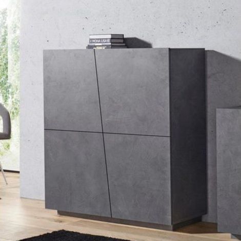 Credenza 4 ante linea Virgola finitura Ardesia (1/4)