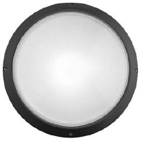 Lampo plafoniera tonda ip54 e27 230v s/lamp. nera e2001/ne