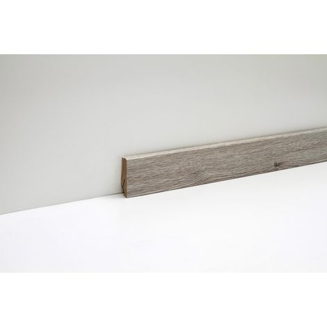 Classen Clip-Fußleiste 240 cm 58 x 19 mm Eiche Ivory grau Sockelleiste