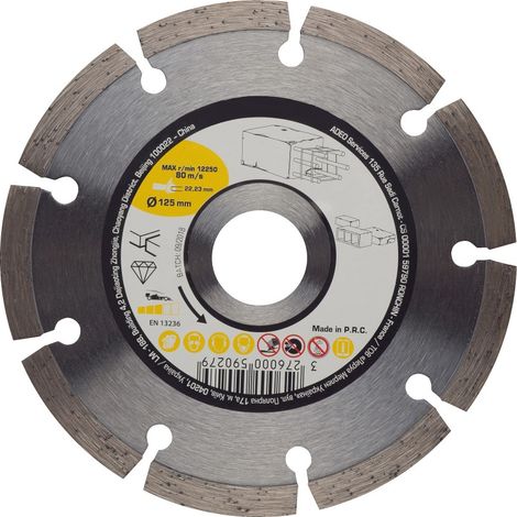 Disque Diamant Pour Béton, Diam.125 Mm