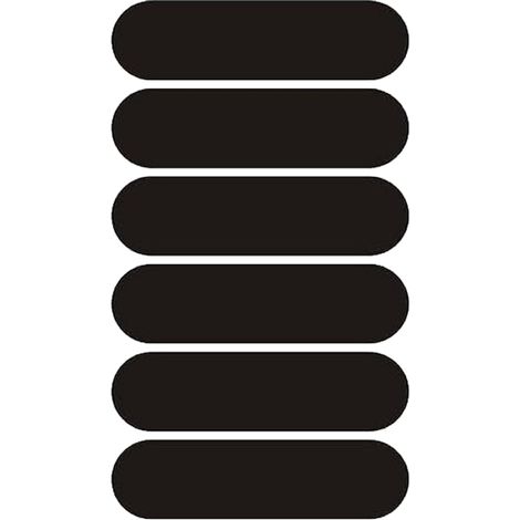 Sticker Réfléchissant - 85 x 23 mm - Pour Casque Moto Vélo Trottinette - Noir - Lot de 6 (1/5)