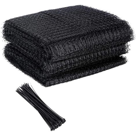 Malla de sombra exterior de PE negra de 4x6 m, anticorrosión, con prácticas ataduras, ideal para céspedes y zonas de barbacoa. 1 juego, 20 ataduras. (1/5)