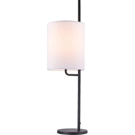 Lampada da tavolo Candellux Tokyo bianco/nero E27 63,9cm