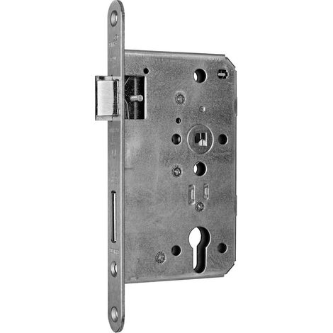 BMH FH Panik-Einsteckschloss für einflügelige Türe 1028 PZ, 9/72 mm, rund, Edelstahl