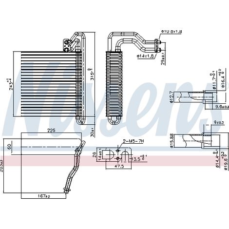Évaporateur climatisation Nissens 92333 FORD 1690892 5129677 AV6N19850AA