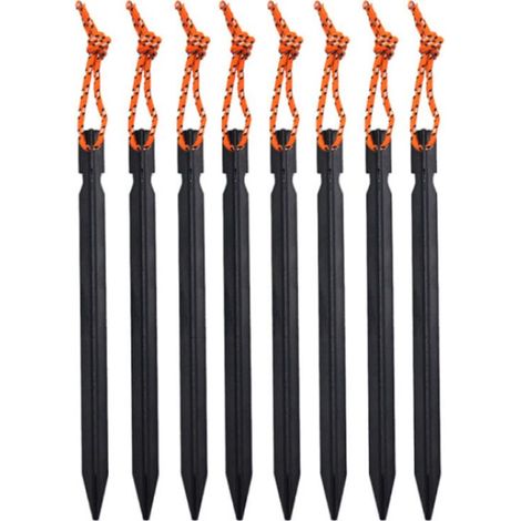 piquets de tente, piquets métalliques de 18 cm, piquets de sol pour tentes, en aluminium (1/5)