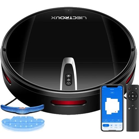 Robot aspirapolvere, potenza di aspirazione 4000 PA, capacità della batteria 4400 mAh, dimensioni 320 x 320 x 78 mm, filtro HEPA, funzione di lavaggio e spazzolatura. (1/5)