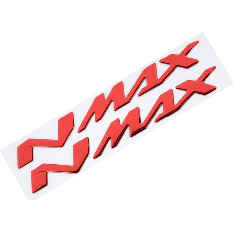 Paar 3D-Aufkleber für Motorradembleme, selbstklebende Dekorationen für Yamaha NMAX 155/125 rot (1/5)