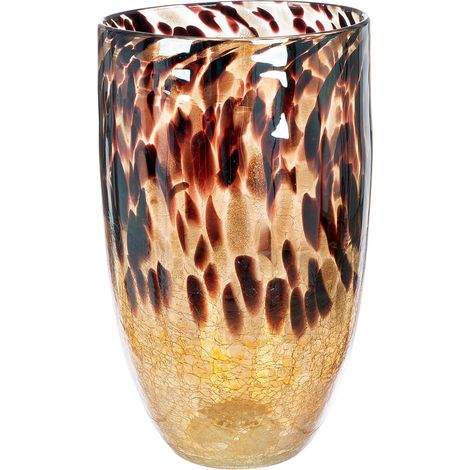 Grand Vase en Verre sur Pied – Vase décoratif pour Herbe de la Pampa, Branches et Fleurs, décoration d'automne, Cadeau de Noël, d'anniversaire, de Mariage – Fabriqué à la Main – Hauteur : 29 cm (1/5)