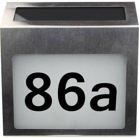 Plaque Lumineuse Led En Metal Avec Numero De Maison Et Capteur De Lumiere (1/5)