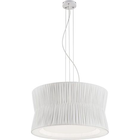 Suspended Lamp CORA E27 3x60W Ribbon wrapped white (1/3)