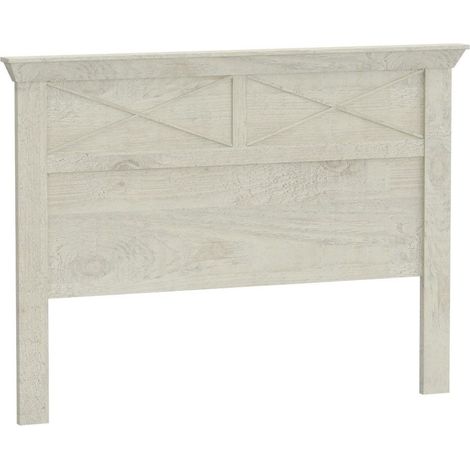 Home Heavenly® - Cabecero cama KAREN de 165, para camas de matrimonio, estilo rústico moderno.  Color: Blanco Pino (1/5)