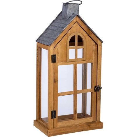 Farol de madera 25x15x53h cm (1/5)