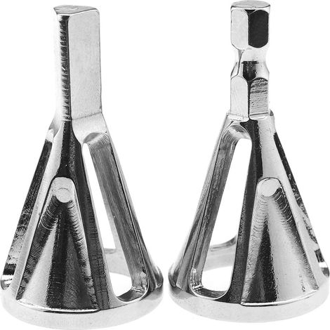 Juego de herramientas desbarbadoras de vástago hexagonal para pernos, tuercas y brocas - Repara rápidamente pernos 8-32 dañados, color plata. (1/5)
