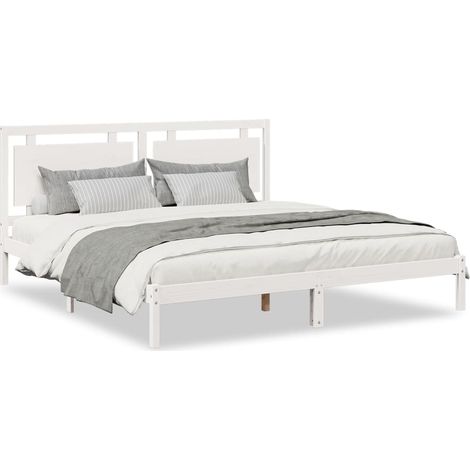 Maison Exclusive - Cadre de lit extra long sans matelas 200x210 cm bois massif (1/5)