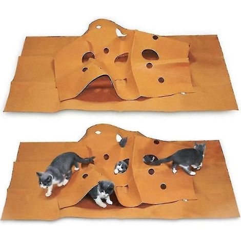 Labyrinthe pour chat -Tapis d’éveil doux et durable, stimulant le jeu et l'exploration tout en étant facile à nettoyer. (1/4)