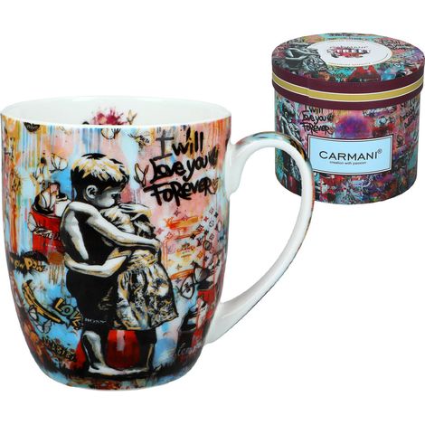 Tazza in ceramica modello graffiti cami, arte moderna, caminetti moderni (1/5)
