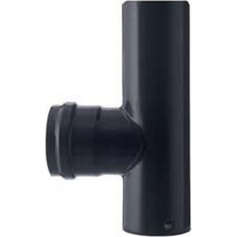 1PZ RACCORDO A "T" M/F PER STUFE A PELLET NERO OPACO PESANTE MM.1,2 - cm.8