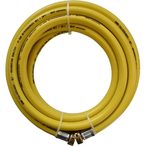 Tuyau de remplissage chauffage, Tuyau de remplissage 2,5m, Raccord 3/4 femelle, Tuyau remplissage 1/2 pouce, 15 bar (1/5)