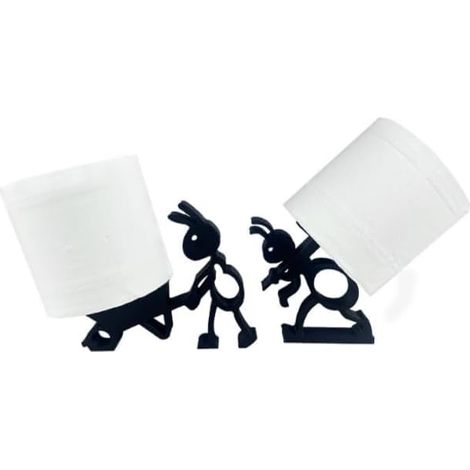 2 Pièces Support Rouleau Papier Toilette Rigolo, Rangement Papier Toilette, Les Fourmis Imprimé 3D, Décoration de Table (1/5)