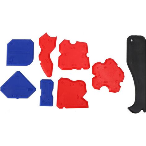 8pcs Silicone Scelant Stoker Spatule Grattel Kit à main-opéré Outils Caulco pour Mouler des Planches Acryliques Arroyes en Silicone - Flexible et Facile à Manipuler (1/5)